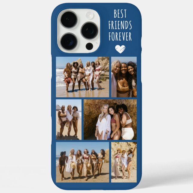Best Friends Forever 6 Photo Blue Case-Mate iPhone Case (Back)