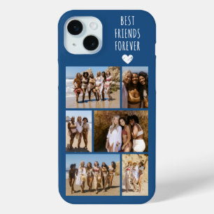 Best Friends Forever 6 Photo Blue iPhone 15 Mini Case