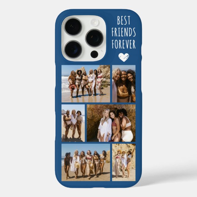 Best Friends Forever 6 Photo Blue Case-Mate iPhone Case (Back)
