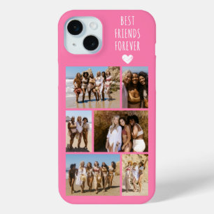 Best Friends Forever 6 Photo Pink iPhone 15 Mini Case