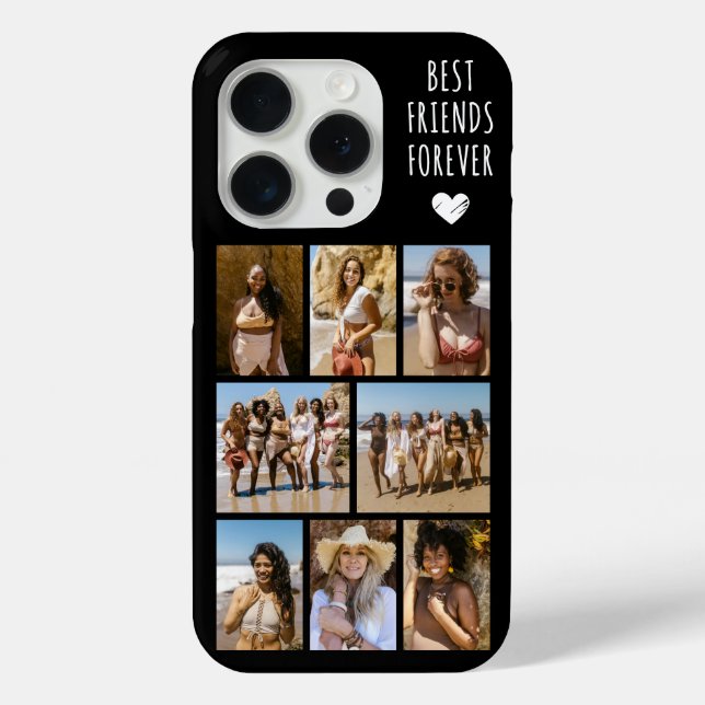 Best Friends Forever 8 Photo Black Case-Mate iPhone Case (Back)