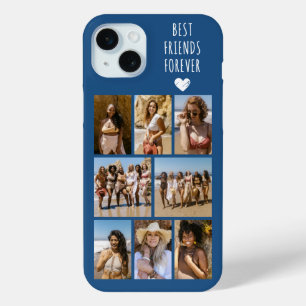 Best Friends Forever 8 Photo Blue iPhone 15 Mini Case