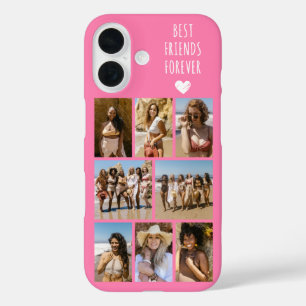 Best Friends Forever 8 Photo Pink iPhone 16 Case
