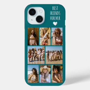 Best Friends Forever 8 Photo Teal iPhone 15 Case