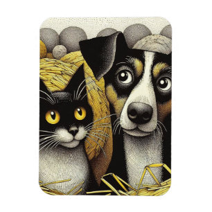 Best Friends Forever: A Pawsitively Adorable Duo Magnet