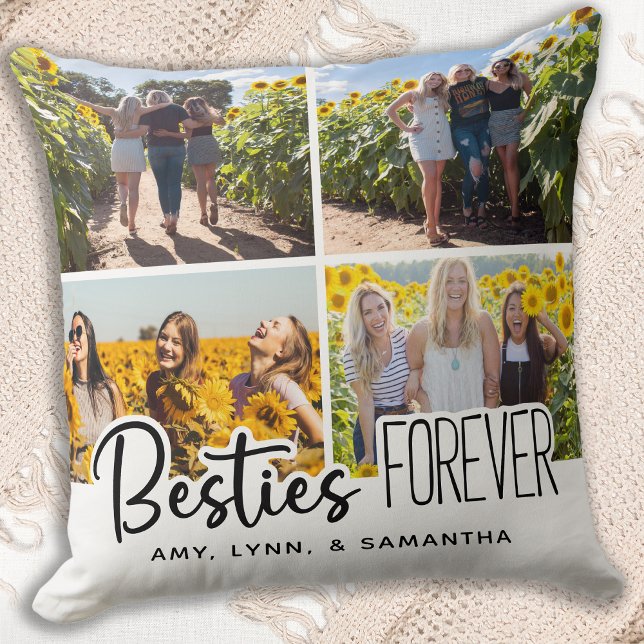 Best Friends Forever - Besties Photo Collage Cushion (Creator Uploaded)