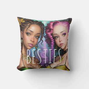 Best Friends Forever Besties Photo Throw Pillow