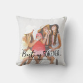 Best Friends Forever Besties White Photo Cushion (Front)