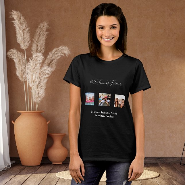 Best friends forever BFF custom photo names T-Shirt (Creator Uploaded)