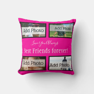 Best Friends Forever, BFF, Girly, Photo Collage Cushion