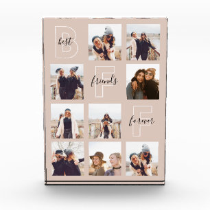 Best Friends Forever BFF Nine Photo Grid Collage Block