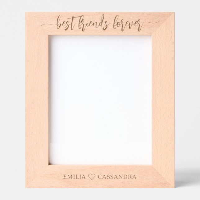 Best Friends Forever BFF Personalised Names Etched Frames (Front)