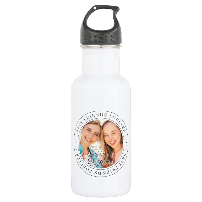 Best Friends Forever BFF Simple Modern Photo 532 Ml Water Bottle (Front)