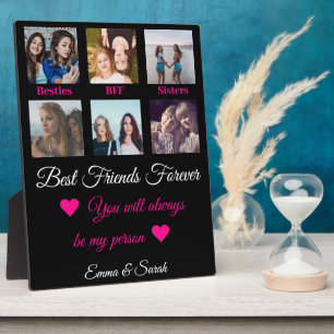 Best Friends Forever Custom 6 Photos Name Quote Plaque