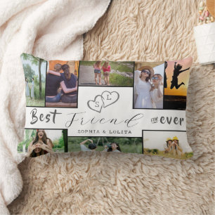 Best Friends Forever Custom – 8-Photo Collage Lumbar Cushion