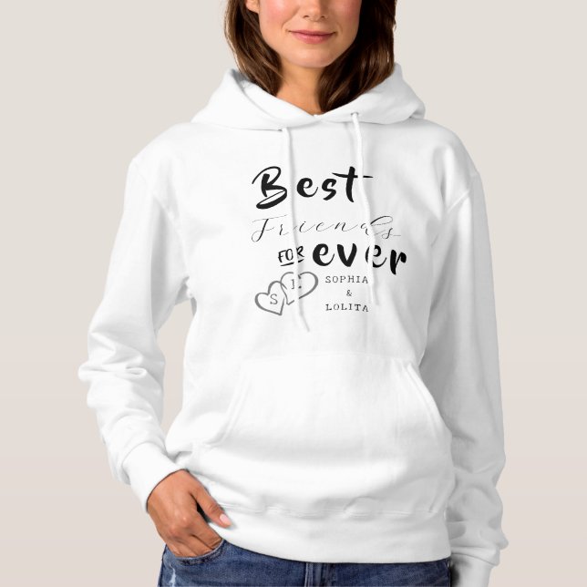Best Friends Forever Custom Hoodie – 10-Photo (Front)