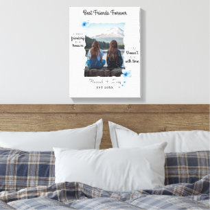 Best Friends Forever Custom Photo  Canvas Print
