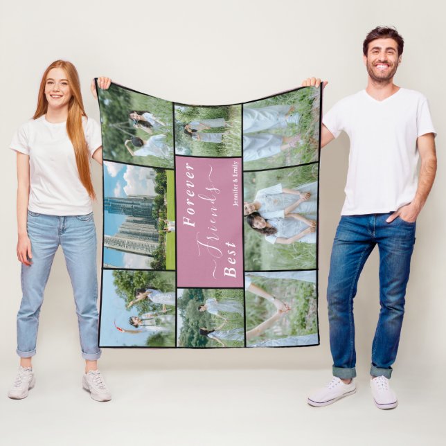 Best Friends Forever Custom Photo Fleece Blanket (In Situ)