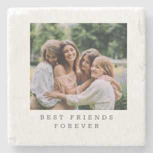 Best Friends Forever Custom Photo Personalised   Stone Coaster