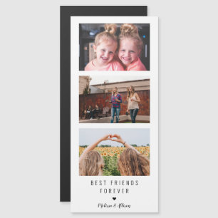 "BEST FRIENDS FOREVER" Custom Text & 3 Photos