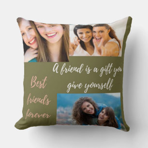 Best Friends Forever Custom Throw Pillow