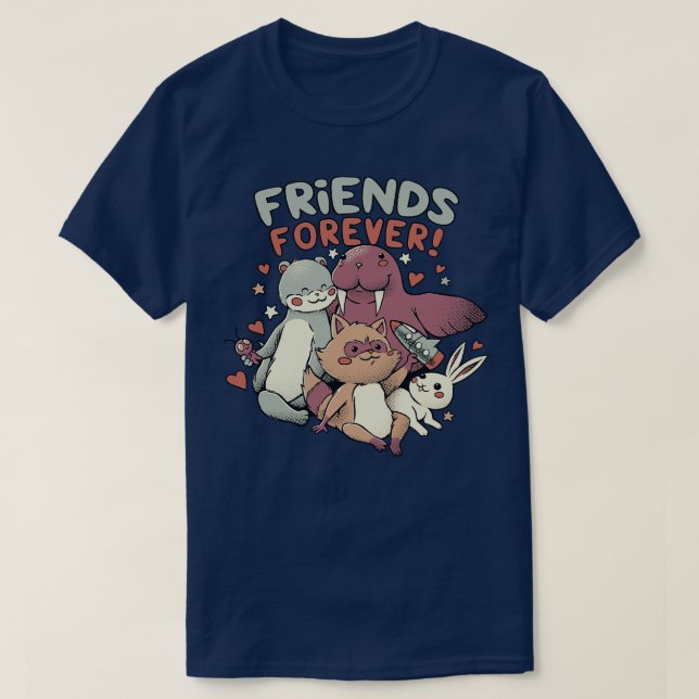 Best Friends Forever Dark by Tobe Fonseca T-Shirt (Design Front)