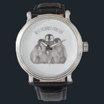 Best Friends Forever Emperor Penguins Watercolor  Watch<br><div class="desc">Cute watercolor Emperor penguin illustration</div>