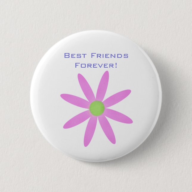 Best Friends Forever! Flower Button (Front)