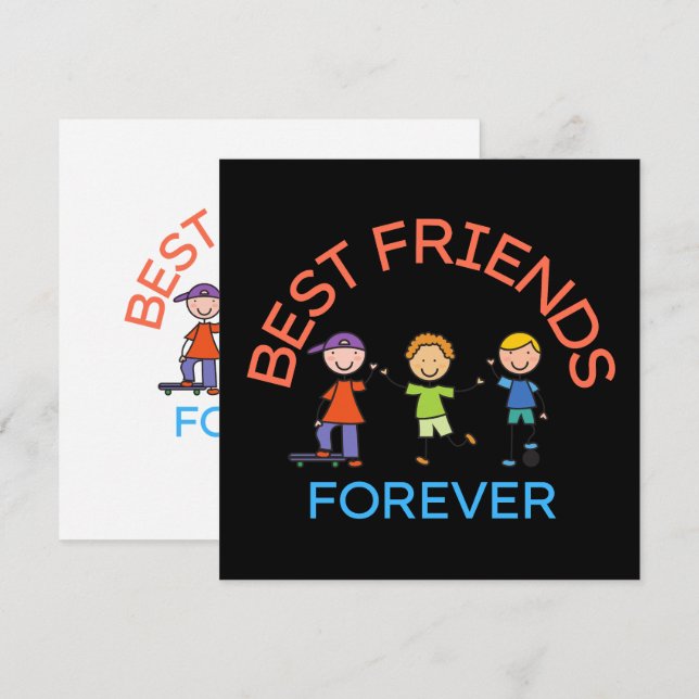 BEST FRIENDS FOREVER, FRIENDSHIP, FRIEND DAY INVITATION (Front/Back)