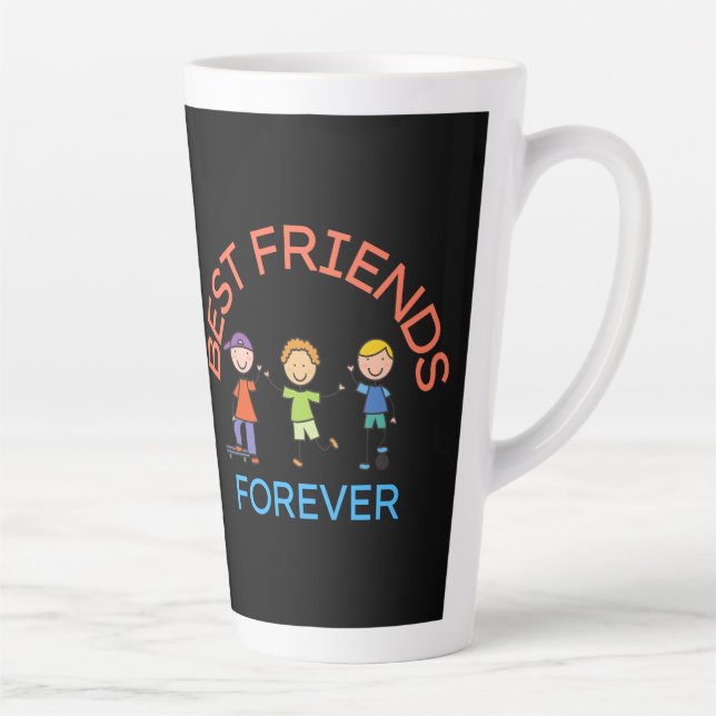 BEST FRIENDS FOREVER, FRIENDSHIP, FRIEND DAY LATTE MUG (Right)