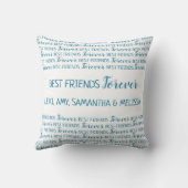 Best Friends Forever Friendship Photo Collage Cushion (Back)