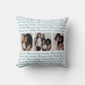 Best Friends Forever Friendship Photo Collage Cushion (Front)