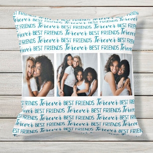 Best Friends Forever Friendship Photo Collage Cushion