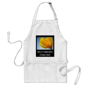 BEST FRIENDS FOREVER! Gifts Apron Poppy Flowers