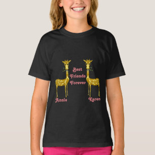 Best Friends Forever Giraffe Girls Sweatshirt T-Shirt