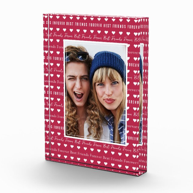 Best Friends Forever Heart Photo  Block (Right)