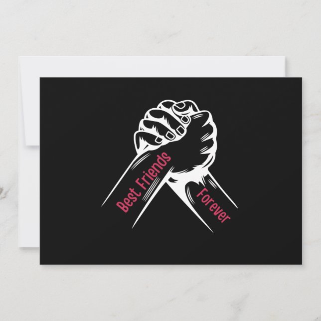 BEST FRIENDS FOREVER, MATCHING MY FRIENDS INVITATION (Front)