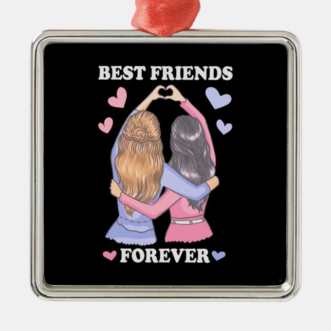 Best Friends Forever Metal Tree Decoration (Front)