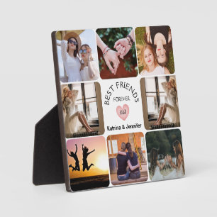 Best Friends Forever Modern Photo Collage Plaque