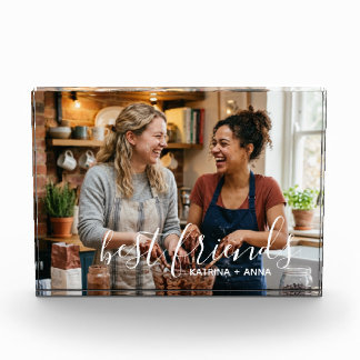 Best Friends Forever – Modern Script Custom Photo  Block
