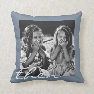 Best Friends Forever Now and Then Photo Gift Cushion