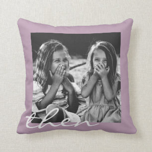 Best Friends Forever Now and Then Photo Gift Cushion