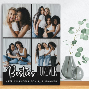 Best Friends Forever Personalised 4 Photo Collage Plaque