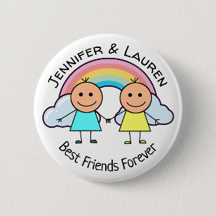 Best Friends Forever Personalised 6 Cm Round Badge