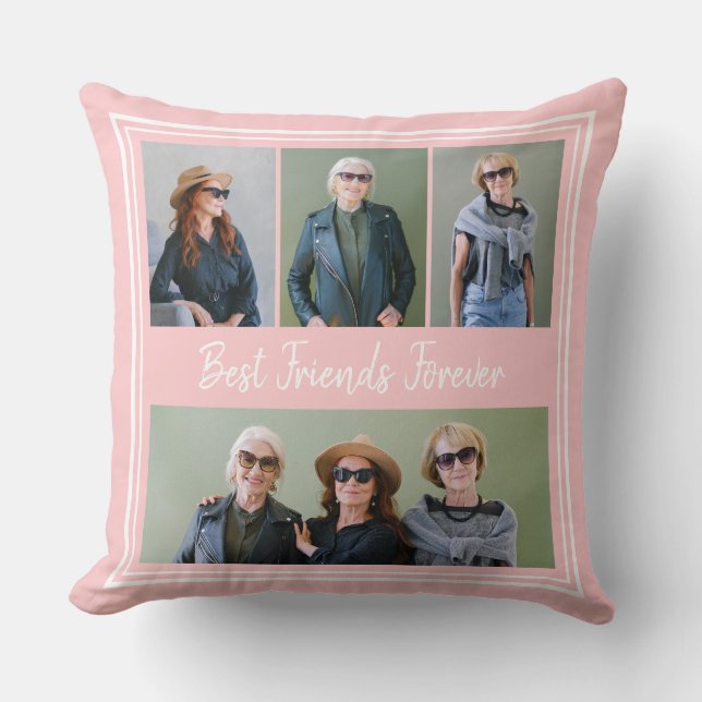 Best Friends Forever Personalised Photo Cushion (Front)