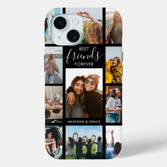 Best Friends Forever Photo Collage Case-Mate iPhone Case (Back)