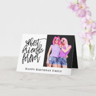 Best Friends Forever Photo Grey happy Birthday Card