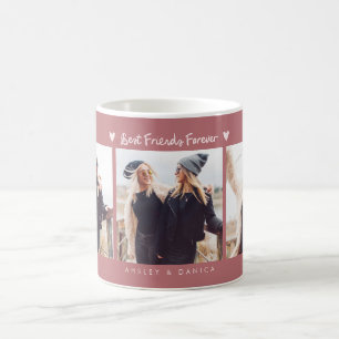 Best Friends Forever Photo Multi Photo Pink Coffee Mug