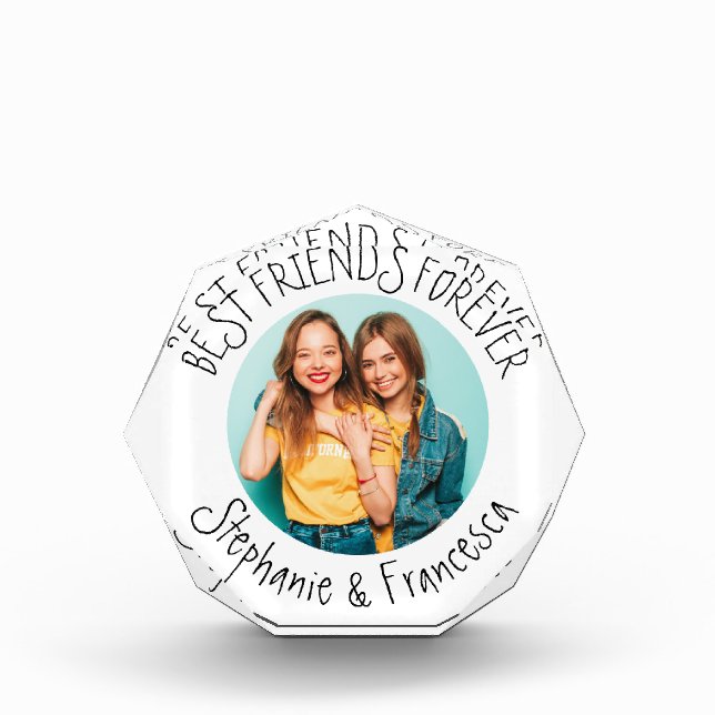 Best Friends Forever Photo Names Block (Front)