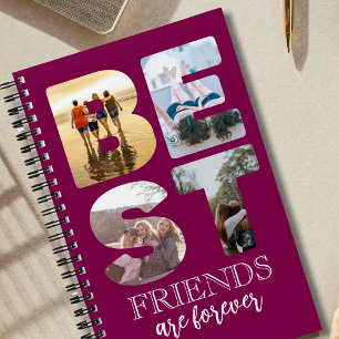 Best Friends Forever Photo Pink Graduation Gift  Notebook